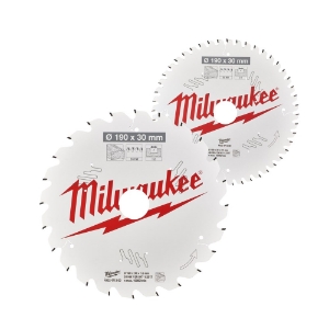 Afbeeldingen van MILWAUKEE® Cirkelzaagbladen voor cirkelzaagmachines CSB Twin Pack 190 x 24T/48T - 2pc