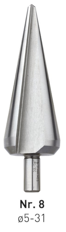 Afbeeldingen van HSS Conische plaatboor Nr.8 / ø5-31