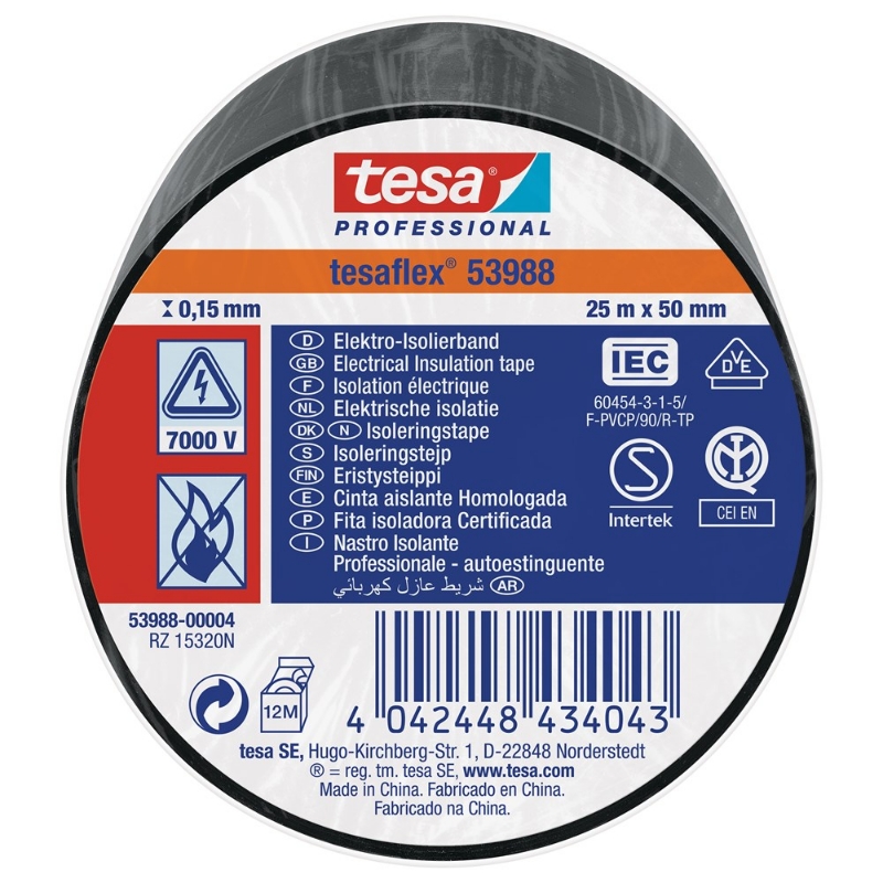 Afbeeldingen van tesa® PVC elektrische isolatietape 53988