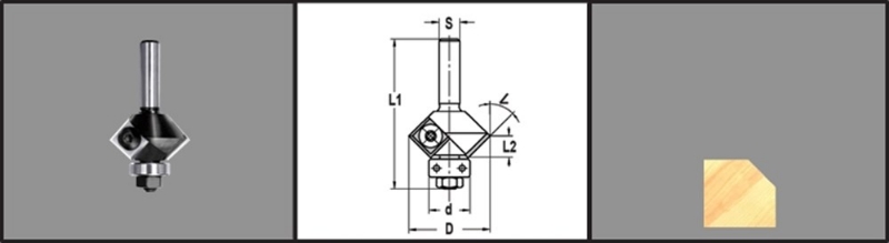 Afbeeldingen van JSO-TR Keermesfasefrees met lager