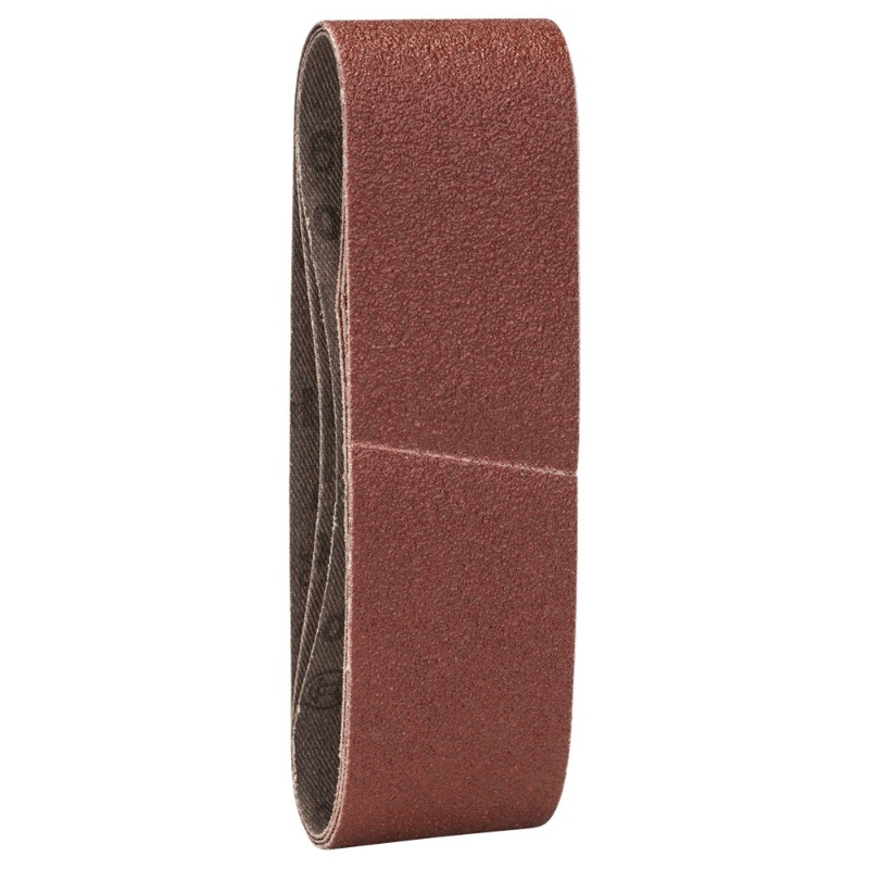 Afbeeldingen van Bosch 3-delige schuurbandenset voor Bosch variobandschuurmachine, rode kwaliteit