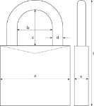Afbeeldingen van ABUS Cilinder hangslot 65 Messing cilinder hangslot