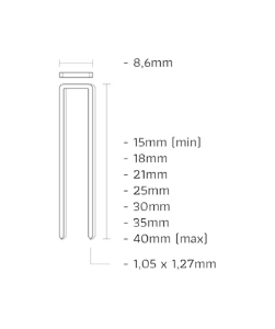 Afbeeldingen van H-niet gegalvaniseerd goldlook, lengte 25mm