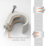 Afbeeldingen van Kabelklem 16-20 lichtgrijs tbv flexbuis