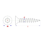 Afbeeldingen van Spaanplaatschroef platkop torx-20 4,0x50 vold