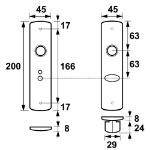 Afbeeldingen van AXA Binnendeurschilden Curve Klik toilet 63-8