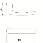 Afbeeldingen van Ami Deurkruk 332 gatdeel m6 zwart r9005 str
