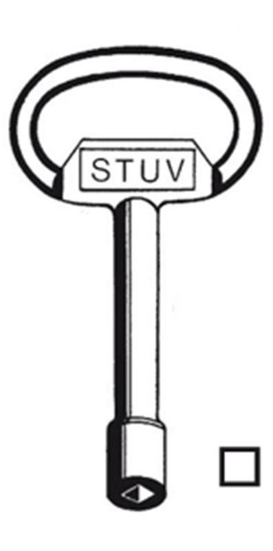 Afbeeldingen van Doornsleutel vierkant 7mm 407L vernickelt