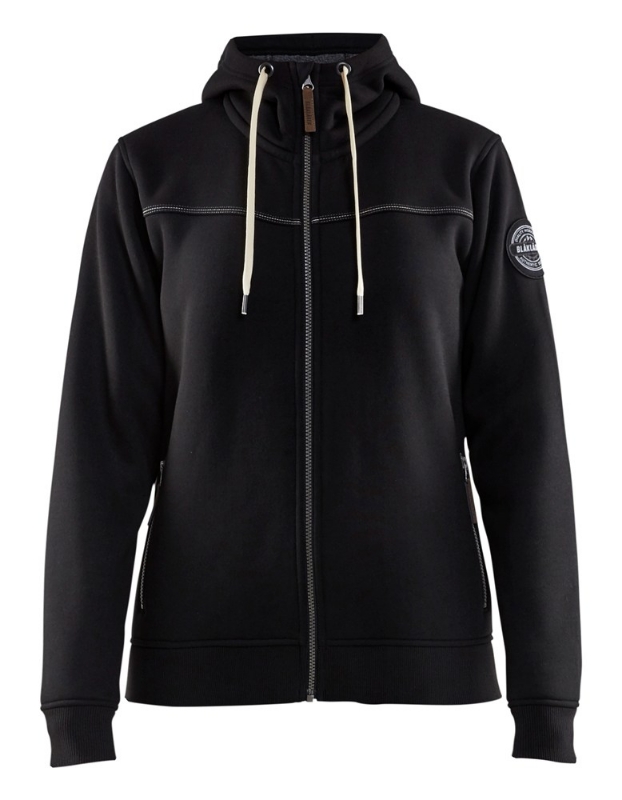 Afbeeldingen van Dames Hooded sweatshirt met rits gevoerd