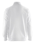 Afbeeldingen van Sweatshirt bi-colour met halve rits l wit/don