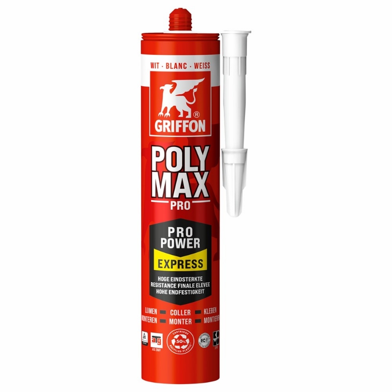 Afbeeldingen van Griffon Poly Max® Pro Power Express Wit Koker 435 g NL/FR/DE