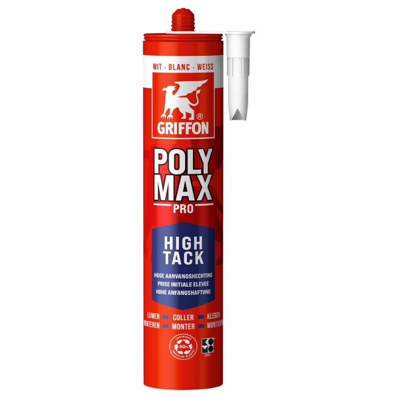 Afbeeldingen van Griffon Poly Max® High Tack Wit Koker 425 g NL/FR/DE
