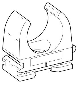 Afbeeldingen van Opendrukzadel KPO-11 lichtgrijs-RAL7035 (19mm