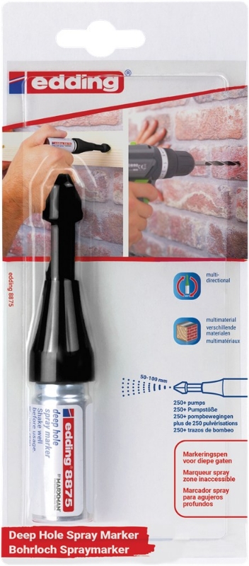 Afbeeldingen van Edding Marker spray diepe gaten - Zwart
