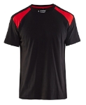 Afbeeldingen van T-shirt bi-colour M zwart/rood