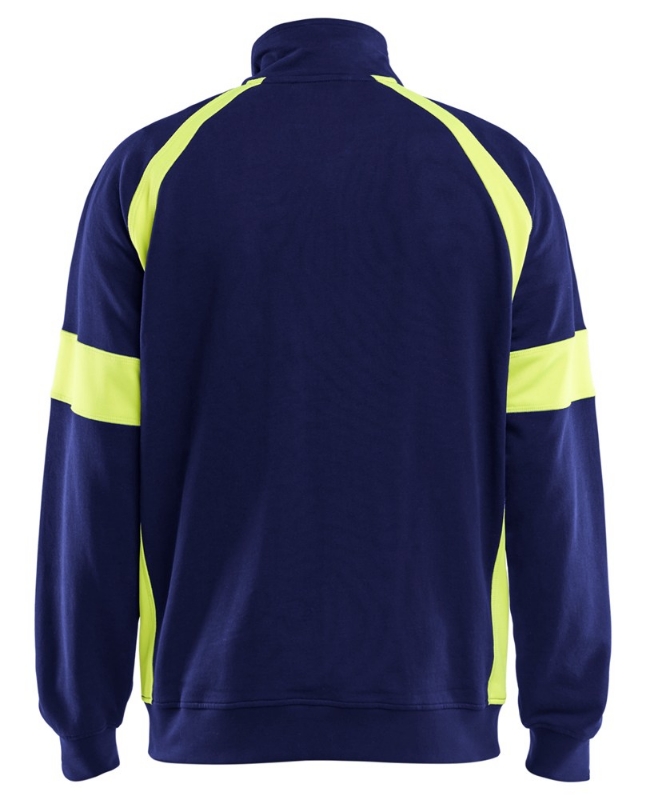Afbeeldingen van 3567 Sweatshirt visible L marine/geel