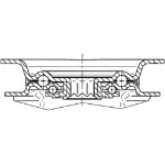 Afbeeldingen van 3477UFR125P62 Zwenkwiel grijs, dubbele rem, 