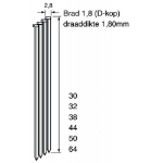 Afbeeldingen van Dutack Fasteners Brad D-kop DA18-50