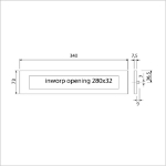 Afbeeldingen van Briefplaat binn.dr.dd.38/42 veer zw. 9005str