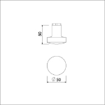 Afbeeldingen van Knop 169/50 varo zwart 9005str
