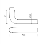 Afbeeldingen van Deurkruk 361 dd.38/42  zwart 9005 str