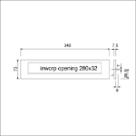Afbeeldingen van Briefplaat ta dd.38/42 veer zwart r9005 str