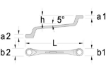 Afbeeldingen van 4Tecx Ringsleutel DIN 838 24 x 27mm