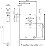 Afbeeldingen van 4Tecx Loopslot RVS 1255/87 draairichting 1