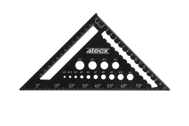 Afbeeldingen van 4Tecx Bouwdriekhoek 180mm